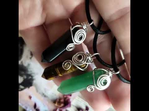 Aventurine Wire Wrap Crystal Point Pendant Magnetite Magnetic Necklace –  Access Possibilities